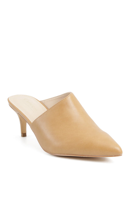 Lemka Pointed Toe Asymmetrical Kitten Heel Mule – Shoes and