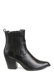 Lliana Pointed Toe Stack Heel Bootie