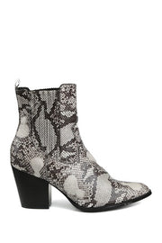 Lliana Pointed Toe Stack Heel Bootie